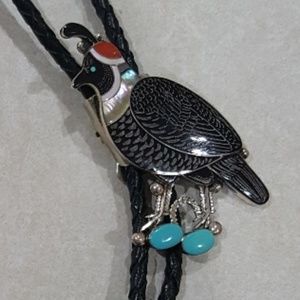 Zuni Bolo Tie by Paul Peyketewa Jr.